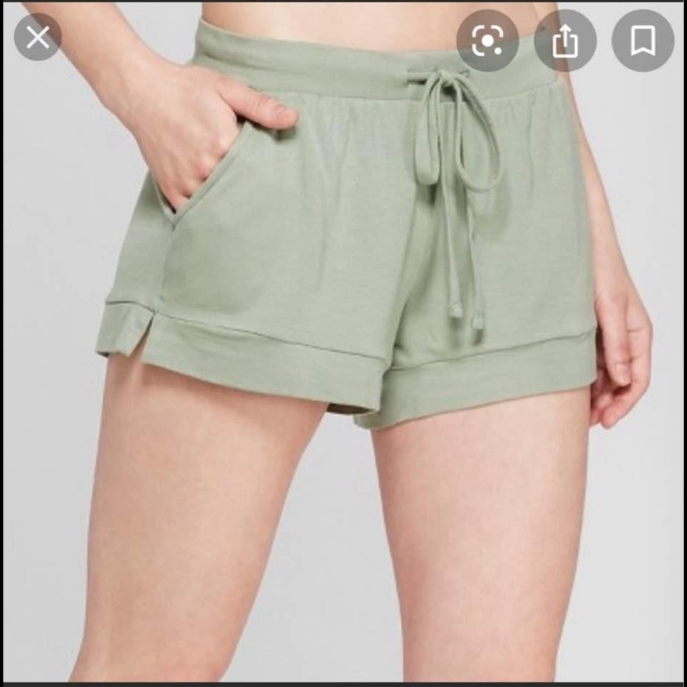 Green lounge shorts
